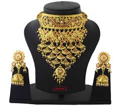 gold plated jadau jewellery j4038