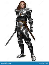 Female Knight in Shining Armour Stock Illustration - Illustration of armor,  history: 19941434