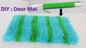 door mat making with wool diy rugs