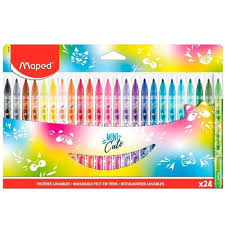 Estojo Caneta Hidrográfica Mini Cute C/24 Cores 845406 MAPED