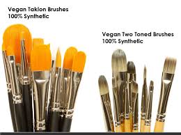 vegan brushes taklon two tone