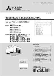 mitsubishi peh 3eakh service manual