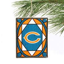 Chicago Bears Stained Glass Ornament