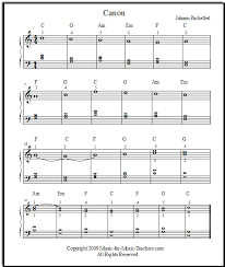 The Pachelbel Canon In D For Beginners Free Printable Sheet