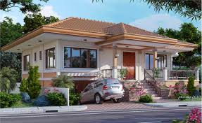 Bungalow style homes may also have covered verandas, attached garages, angled garages, walkout or daylight basements, and open concept floor plans. One Storey House Design With Basement Garage Pinoy House Designs Pinoy House Designs