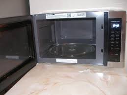 They are similar to a television where the because there is no absorption, there is. Panasonic 1 3 Cu Ft Countertop Microwave Oven 1100w Power Easy Clean Interior Stainless Steel Front Nn Sb658s Walmart Com Walmart Com
