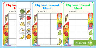 Free My Food Reward Chart Food Award Reward Reward