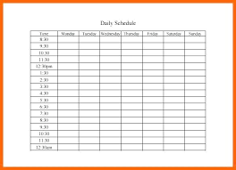 Schedule Maker Template Hour Generator Hour Generator 7 Day Schedule