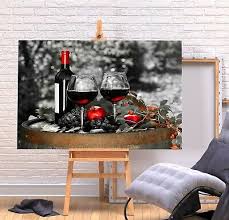 Kitchen Art Red Wine Picnic Deep Frame