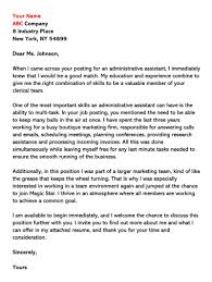 Cover letter sample of an administrative assistant with several years of experience applying for a position with a bank. Sample Clerical Cover Letter And Examples Writing Tips