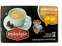 12 indulgio erscotch latte k cups