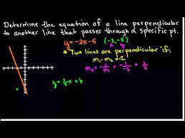 The Equation Of A Line Perpendicular To
