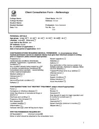 itec consultation form fill