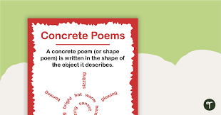 concrete poem poster teach starter