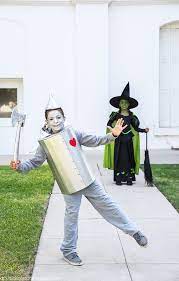 By far my favorite costume my son has worn for halloween was the tin man from the wizard of oz. Diy Kids Tin Man Costume