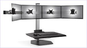Here's a great desk for when you don't really want a computer desk at all, but still need an occasional computer work area. Quad Monitor Stand Innovative Winston Ergonomic Workstation Wnst 4 Fs
