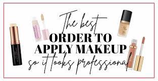 the correct makeup application order