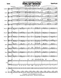Moonlight Serenade Big Band Jazz Chart Glenn Miller Score Parts Ebay