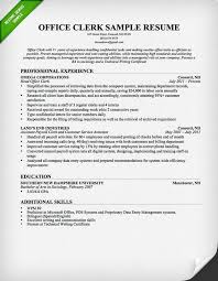 Office Clerk Resume Sample Download This Resume Sample To Use As A