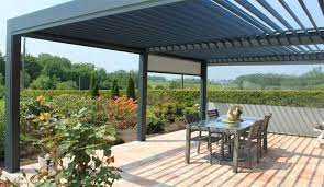 Outdoor Shelters With Louvered Roofs