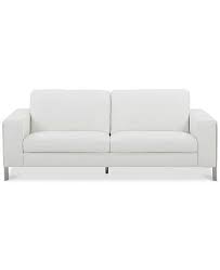 cipolia white leather silver metal sofa