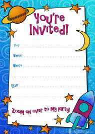 Free Printable Birthday Invitations Formatted Templates Example