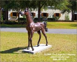 Installing Bronze Statues