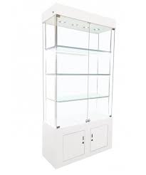 Frameless Wooden Glass Display Cabinet