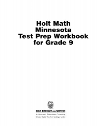 Holt Math Minnesota Test Prep Workbook