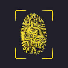 premium vector fingerprint yellow frame