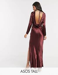 Shop our collection of dresses for tall women from maxi dresses to midi, mini & party dress styles. Asos Design Tall Long Sleeve Cowl Back Maxi Dress Asos