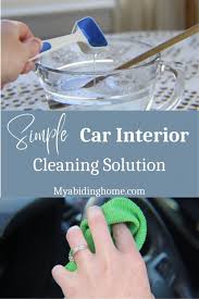simple car interior cleaning solution