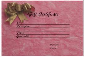 Gift Certificate Templates Printable Gift Certificates For