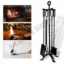 Metal 5 Pcs Fireplace Tools Tool Set