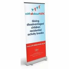 pvc roll up banner stand for