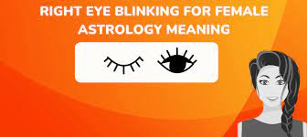 right eye blinking for female astrology