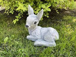 Small Deer Statue Deer Carving Concrete