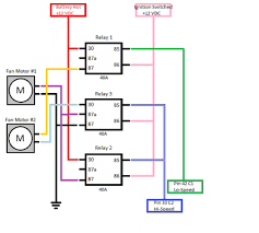 Wiring diagram for cooling fan. 3 Relay Cooling Fan Wiring Question