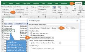 to refresh pivot tables in excel