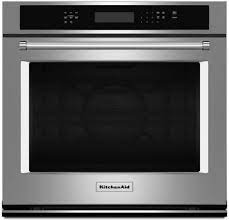 Kitchenaid Kose507ess 27 Single Wall Oven With Even Heat True Convection Stainless Steel