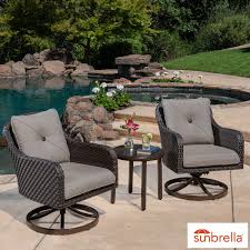 Purple leaf patio chaise lounge sets 3 pieces outdoor lounge chair sunbathing chair with headrest and table for all weather, grey. Sunvilla Alacantra 3 Piece Woven Rocker Bistro Set Costco Uk