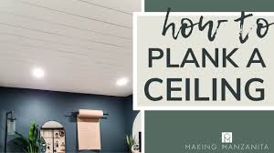 how to wood plank a ceiling easy way