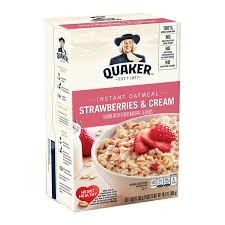 quaker instant oats strawberries cream