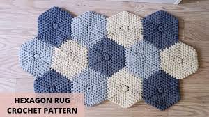hexagon chunky yarn crochet rug free