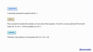 Solved How Do I Solve For V 26 8 V
