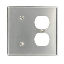 Leviton Stainless Steel 2 Gang 1 Toggle