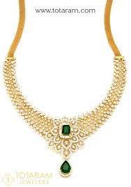 18k gold diamond necklace with color