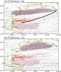 Long Term Summer Streamlines Chart At A 200 And B 850 Mb