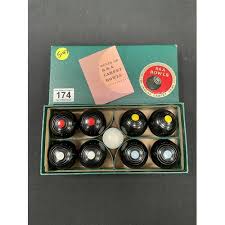 cased indoor carpet bowls game