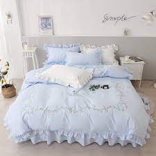Cotton Bedding Set Lace Duvet